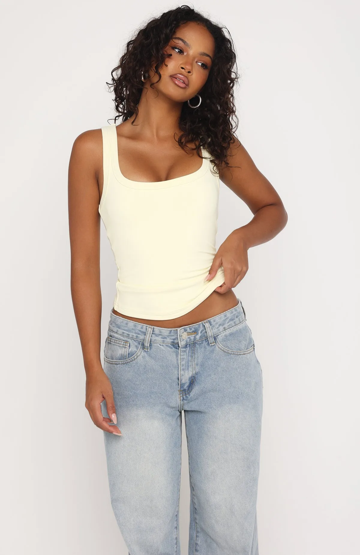 Chill Vibes Tank Top Lemon sold by White Fox Boutique product image thumbnail 2