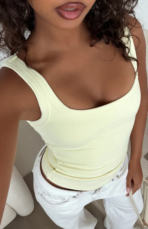 Chill Vibes Tank Top Lemon made by White Fox Boutique