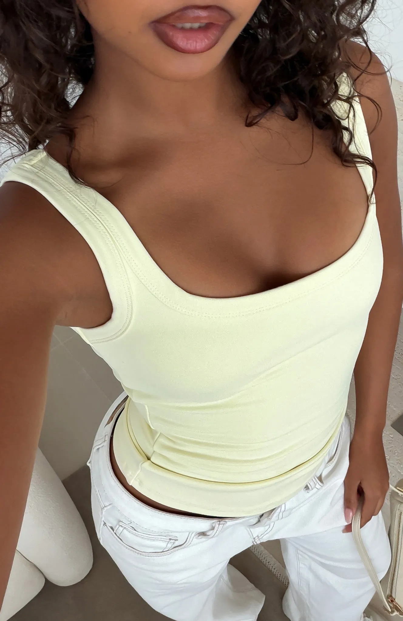 Chill Vibes Tank Top Lemon sold by White Fox Boutique