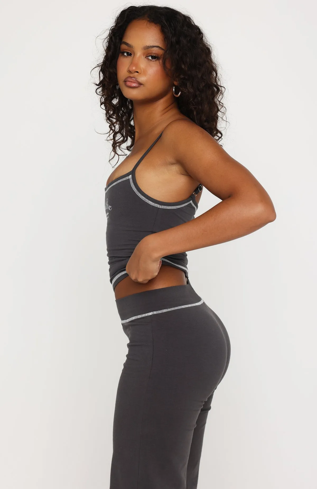 Sweet Embrace Singlet Charcoal sold by White Fox Boutique product image thumbnail 3