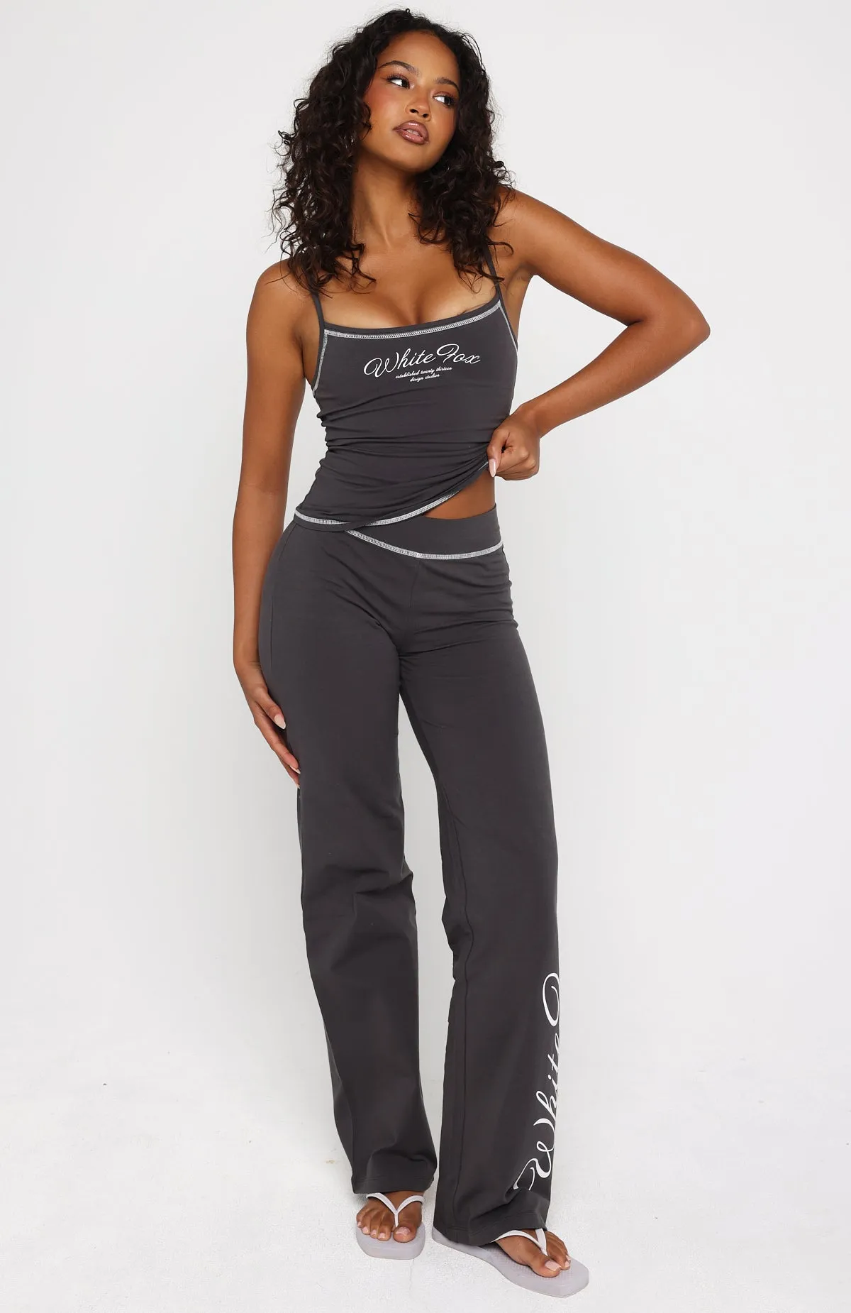 Sweet Embrace Singlet Charcoal sold by White Fox Boutique product image thumbnail 5