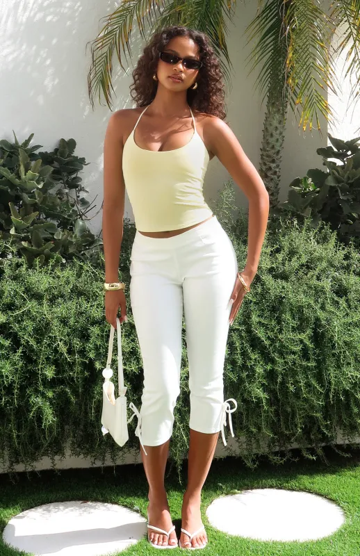 Day Dreamer Capri Pants Off White made by White Fox Boutique