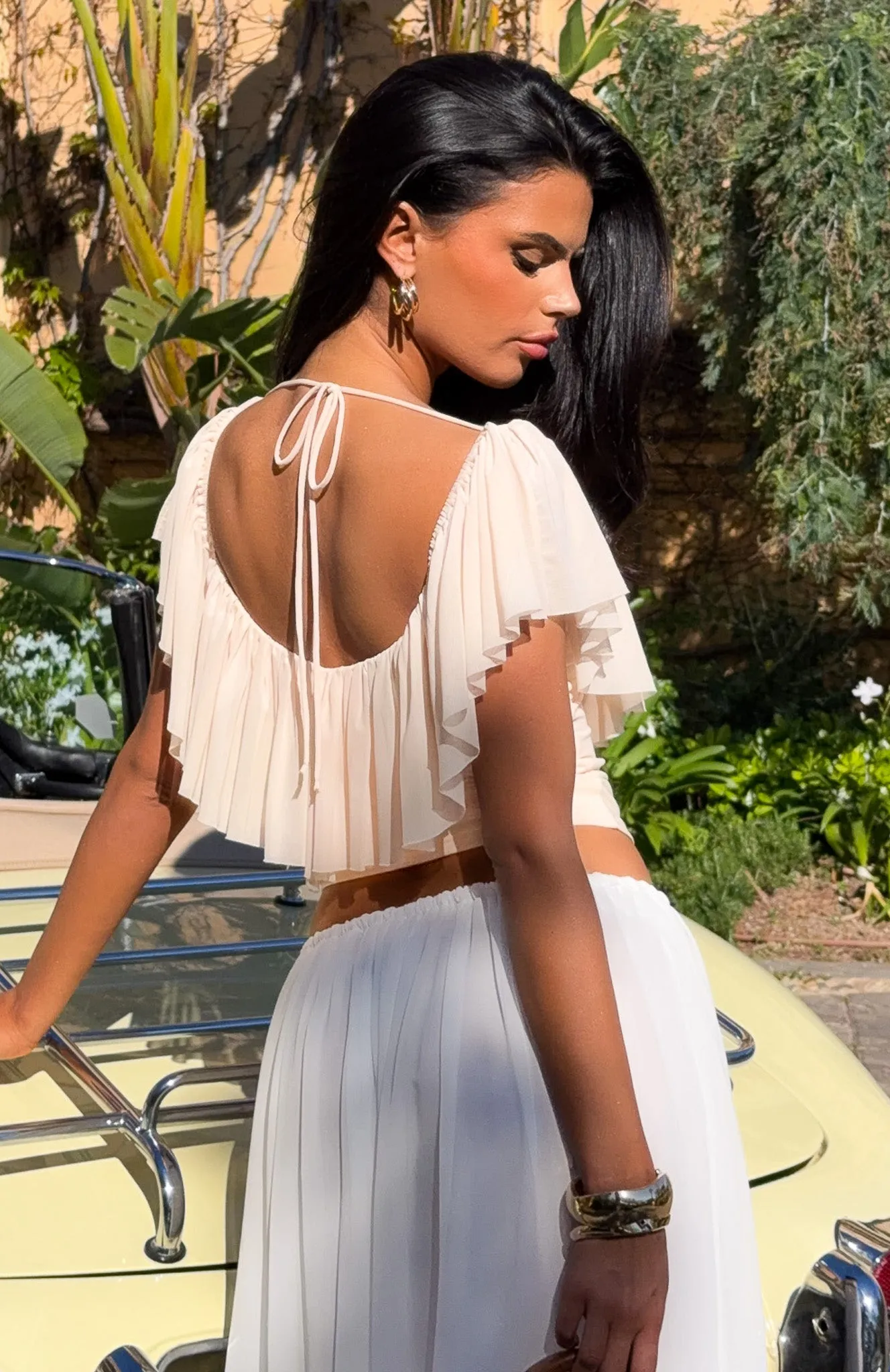 Breezy Belle Top Cream sold by White Fox Boutique product image thumbnail 2