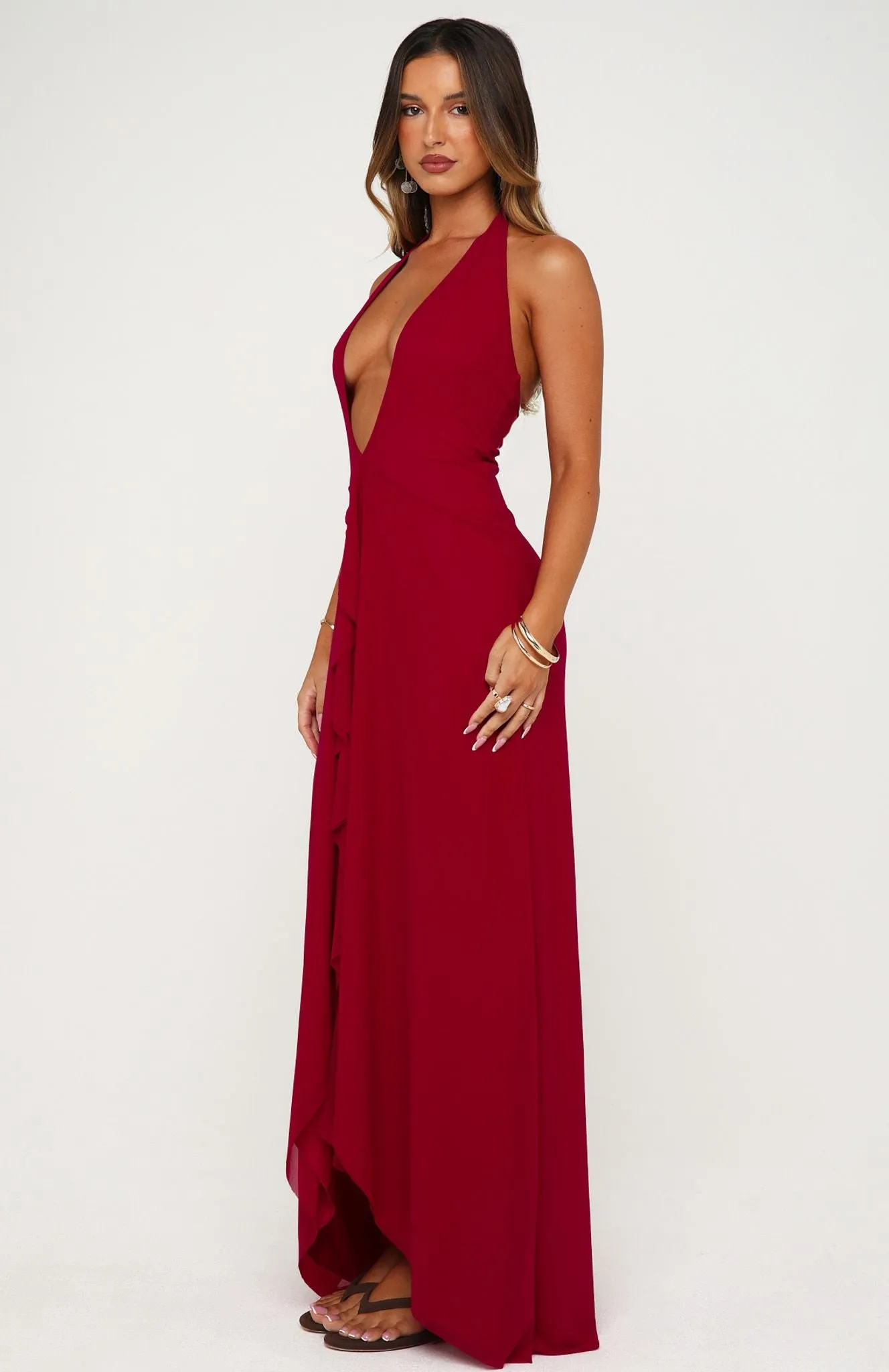 Sun Glam Maxi Dress Dragonfruit sold by White Fox Boutique product image thumbnail 4