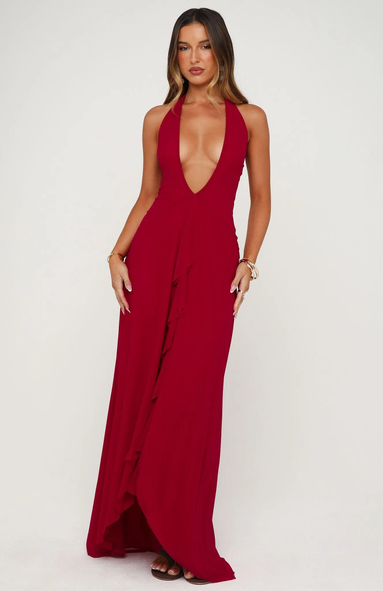 Sun Glam Maxi Dress Dragonfruit sold by White Fox Boutique product image thumbnail 3