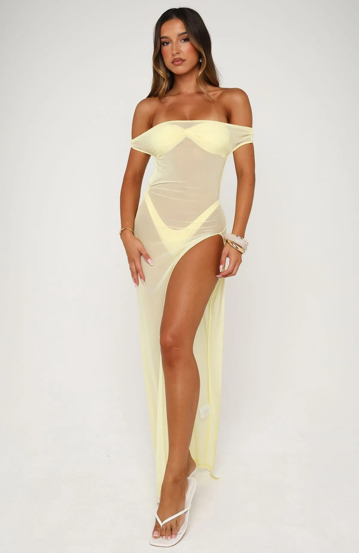 Sea Salt Sweet Maxi Dress Lemon sold by White Fox Boutique product image thumbnail 2