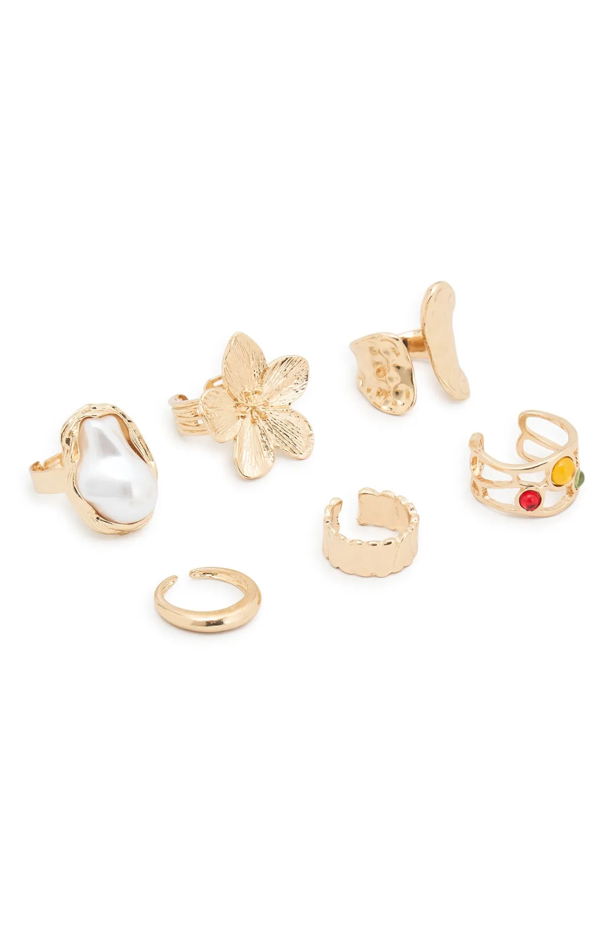 Signe Ring Set Gold sold by White Fox Boutique product image thumbnail 5