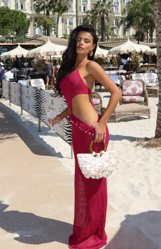 Have My Attention Maxi Dress Berry made by White Fox Boutique
