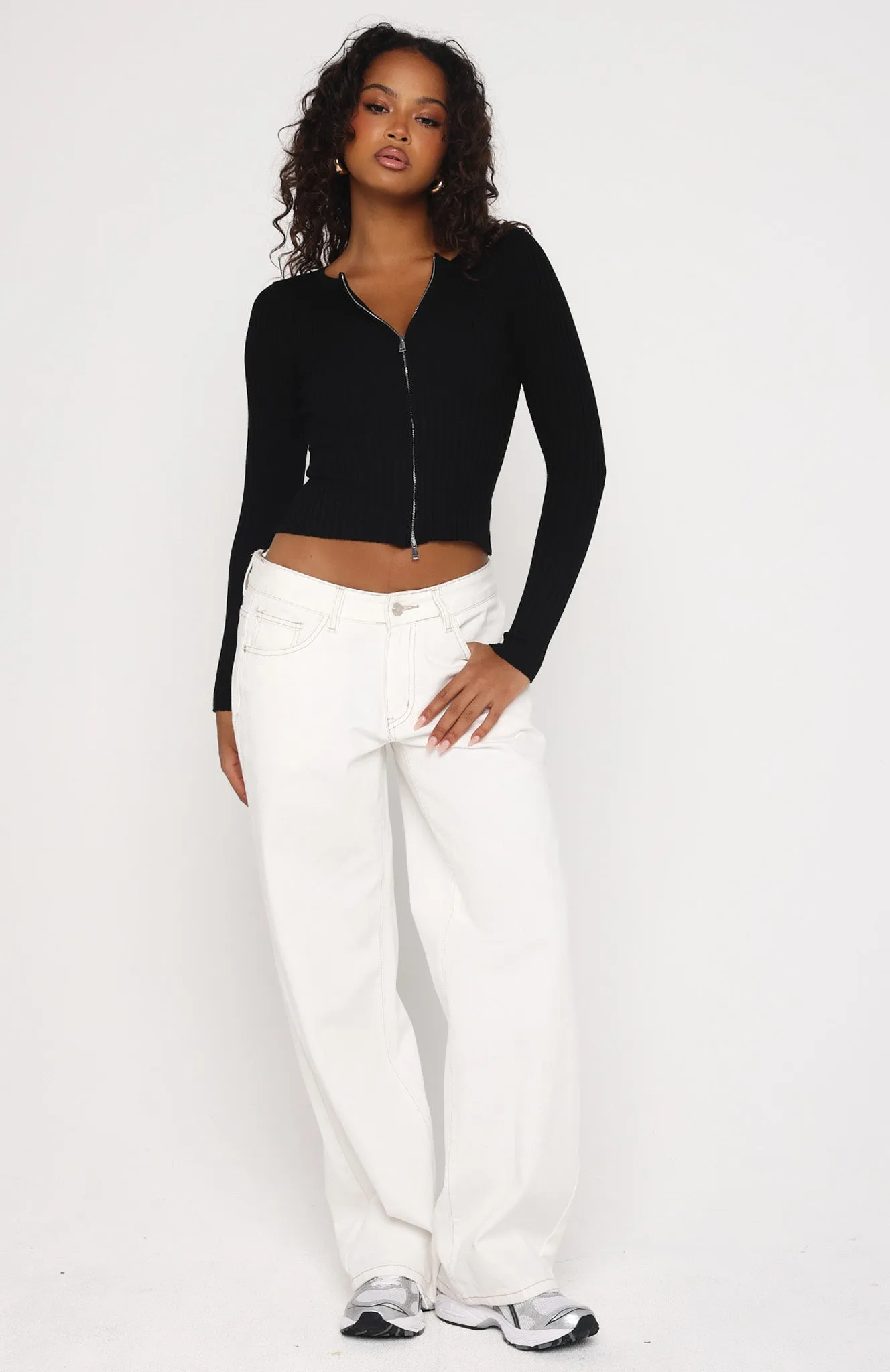 Fine Wine Long Sleeve Knit Top Black sold by White Fox Boutique product image thumbnail 5