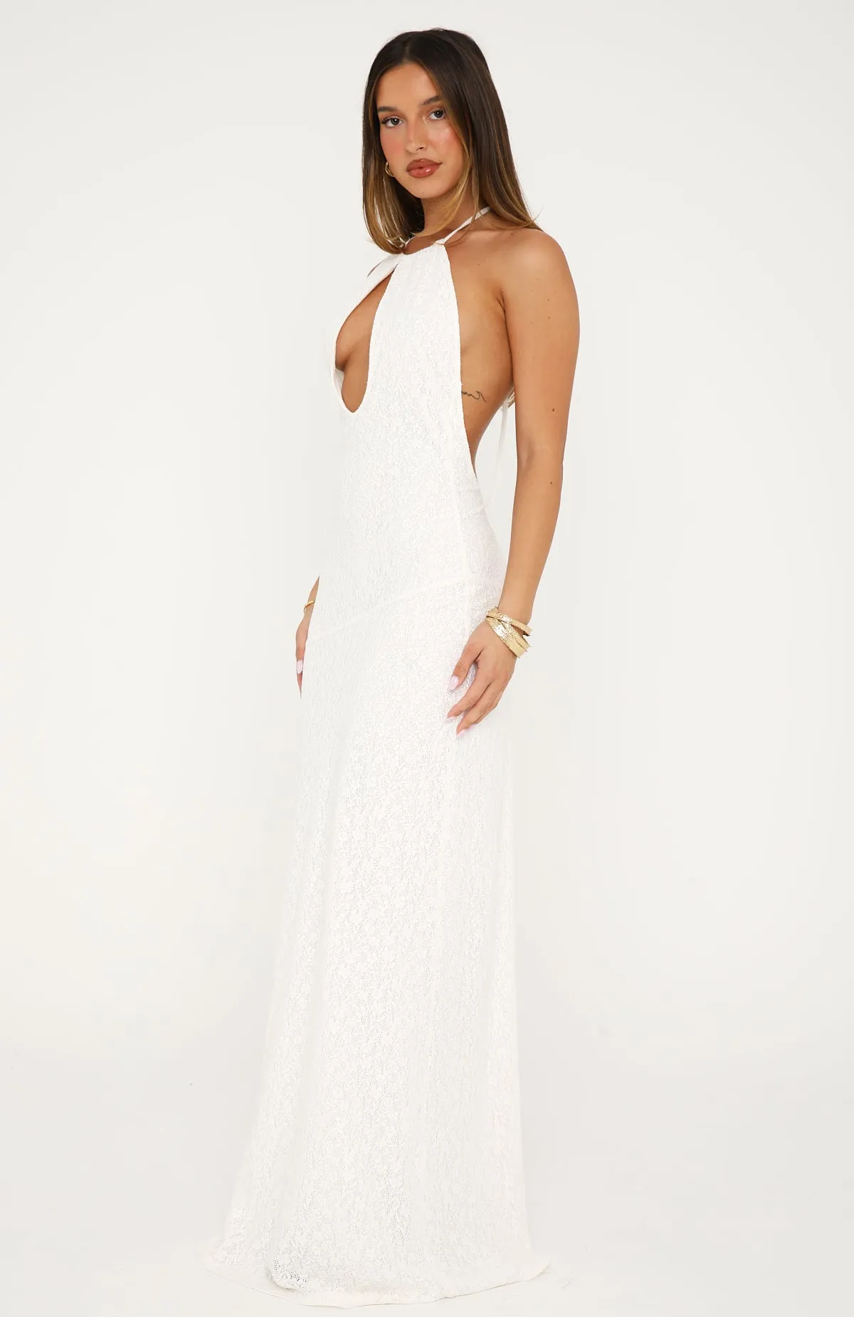 Bare Elegance Maxi Dress Off White sold by White Fox Boutique product image thumbnail 4