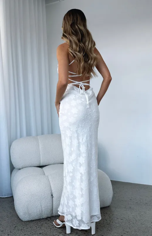 Made For Me Maxi Dress White sold by White Fox Boutique