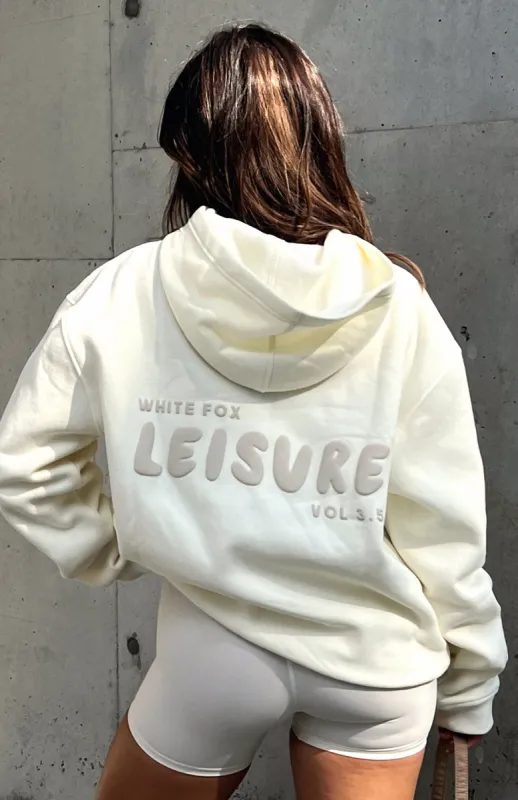 Leisure Series Oversized Hoodie Cream sold by White Fox Boutique