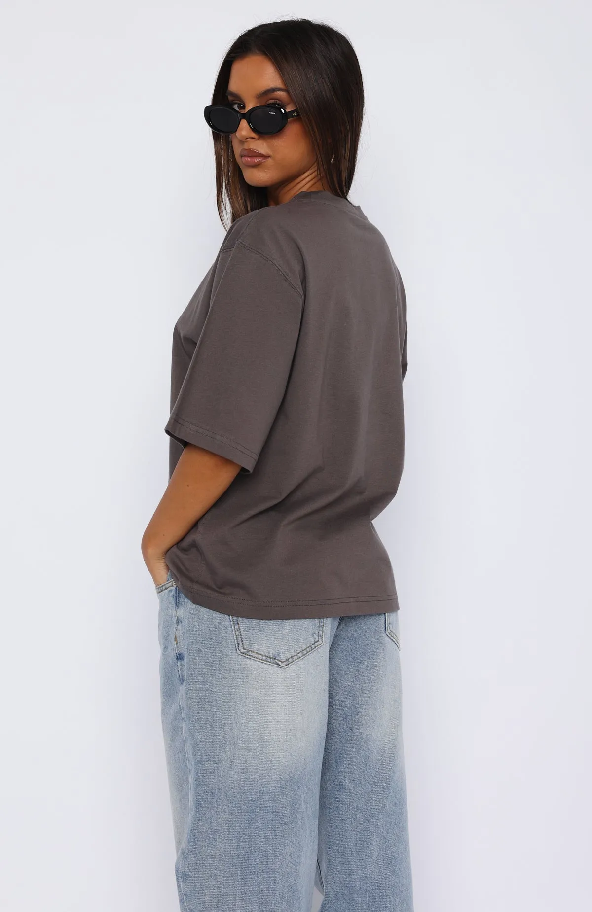 Let It Out Oversized Tee Charcoal sold by White Fox Boutique product image thumbnail 4