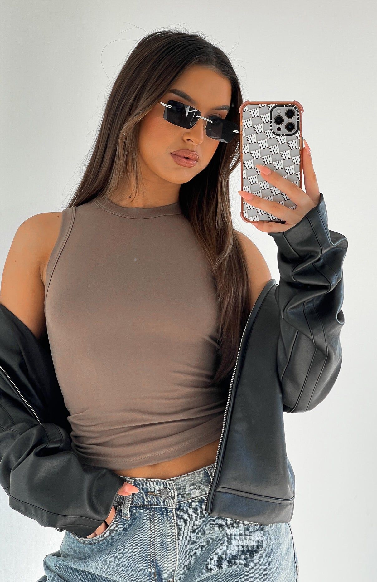 Move On Up Tank Top Mocha sold by White Fox Boutique