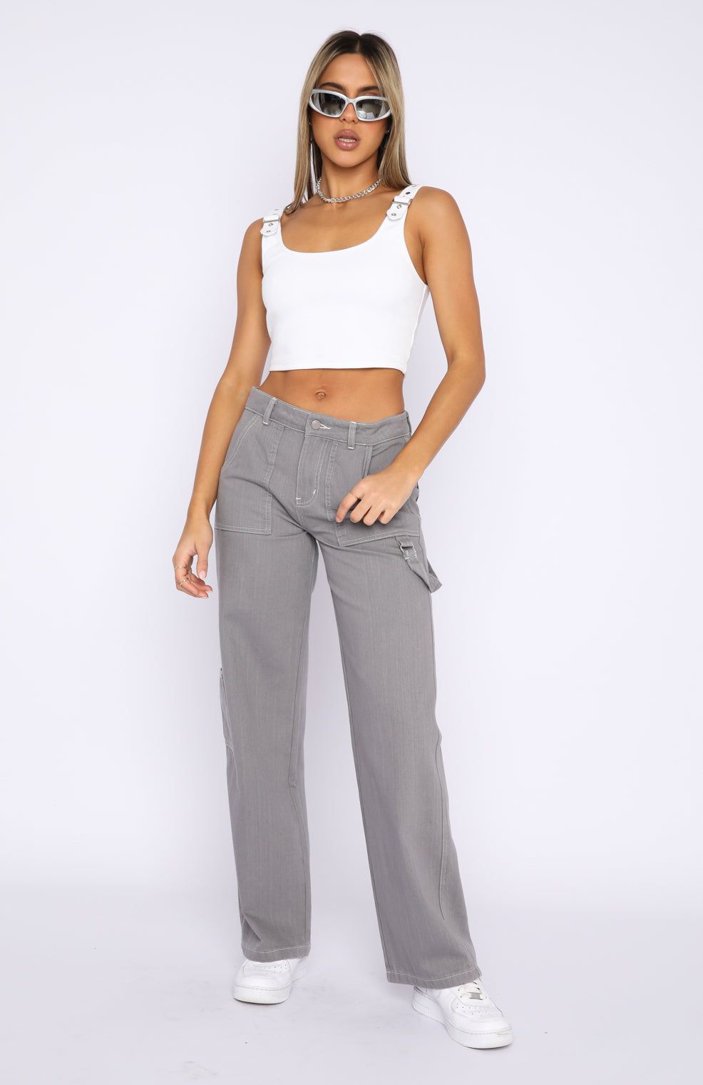 Do Better Pants Grey sold by White Fox Boutique product image thumbnail 5