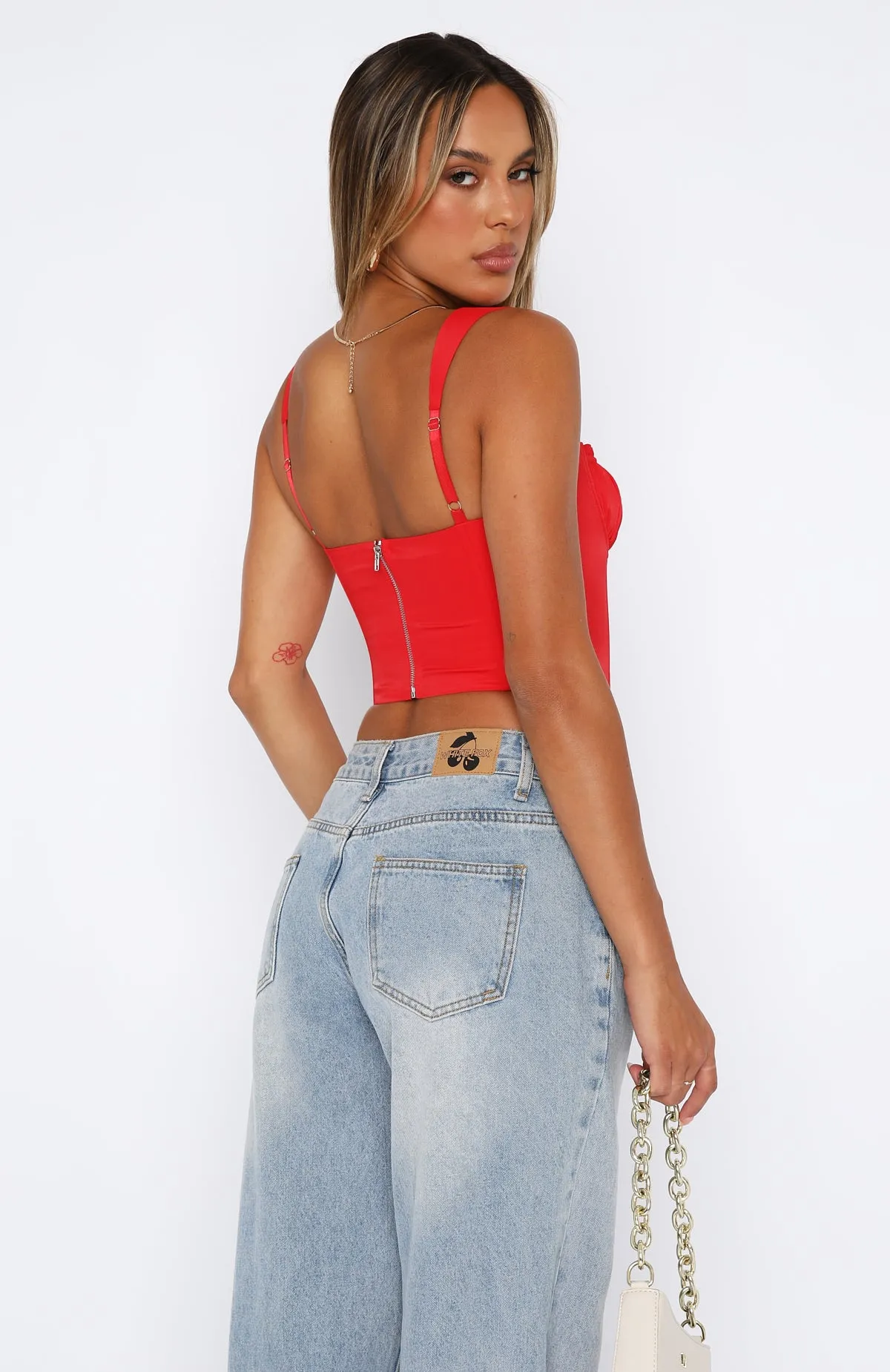 Fool For Love Bustier Red sold by White Fox Boutique product image thumbnail 4
