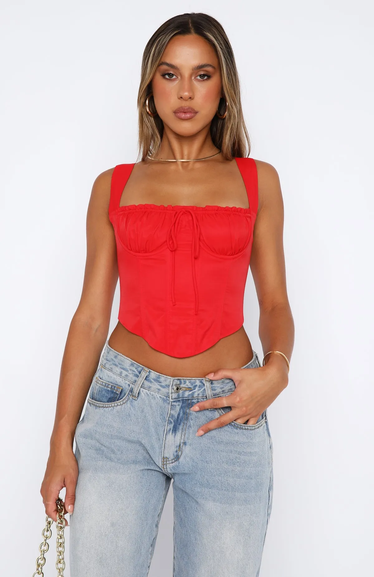 Fool For Love Bustier Red sold by White Fox Boutique product image thumbnail 2