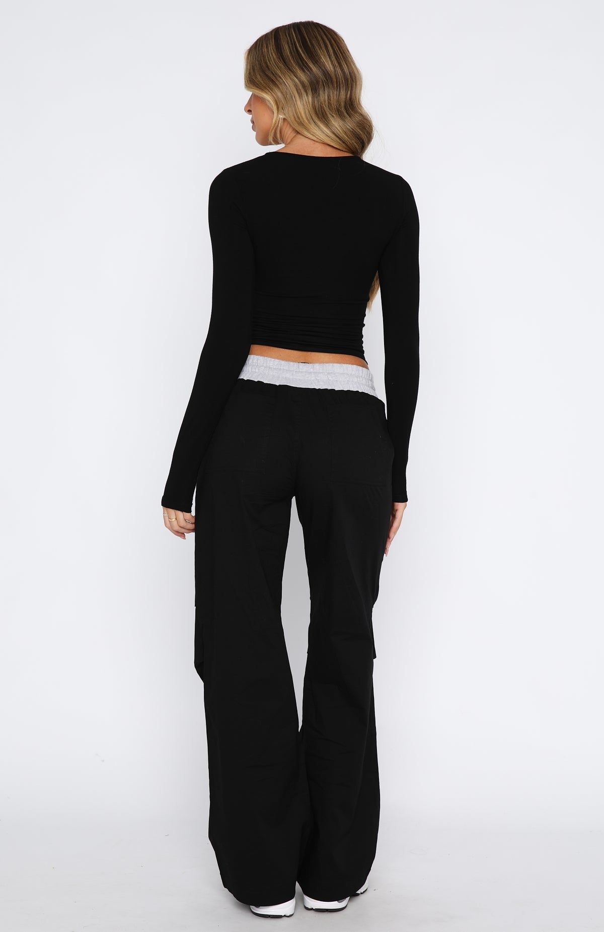 Girl Next Door Low Rise Pants Black sold by White Fox Boutique product image thumbnail 4