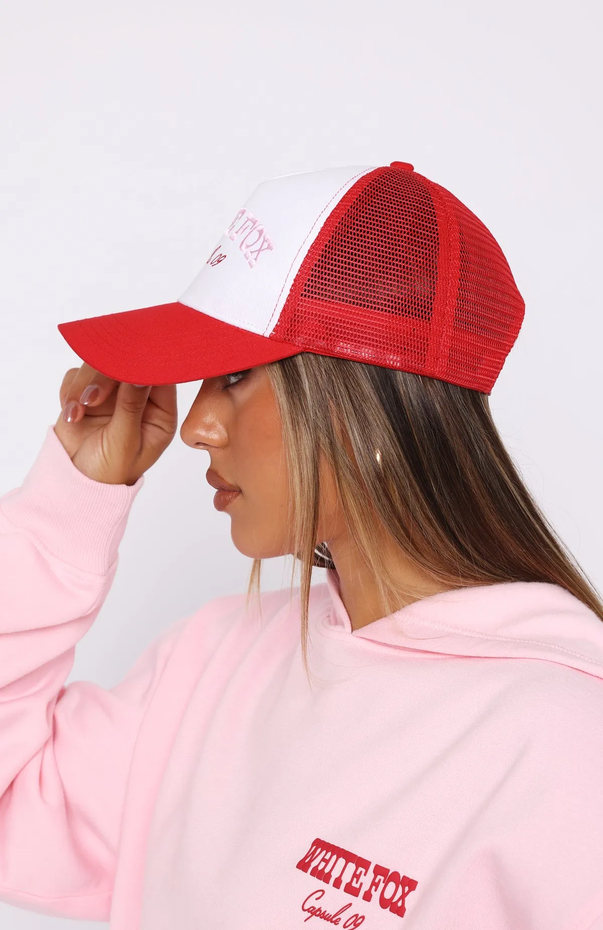 Capsule 9 Trucker Hat Red sold by White Fox Boutique product image thumbnail 3