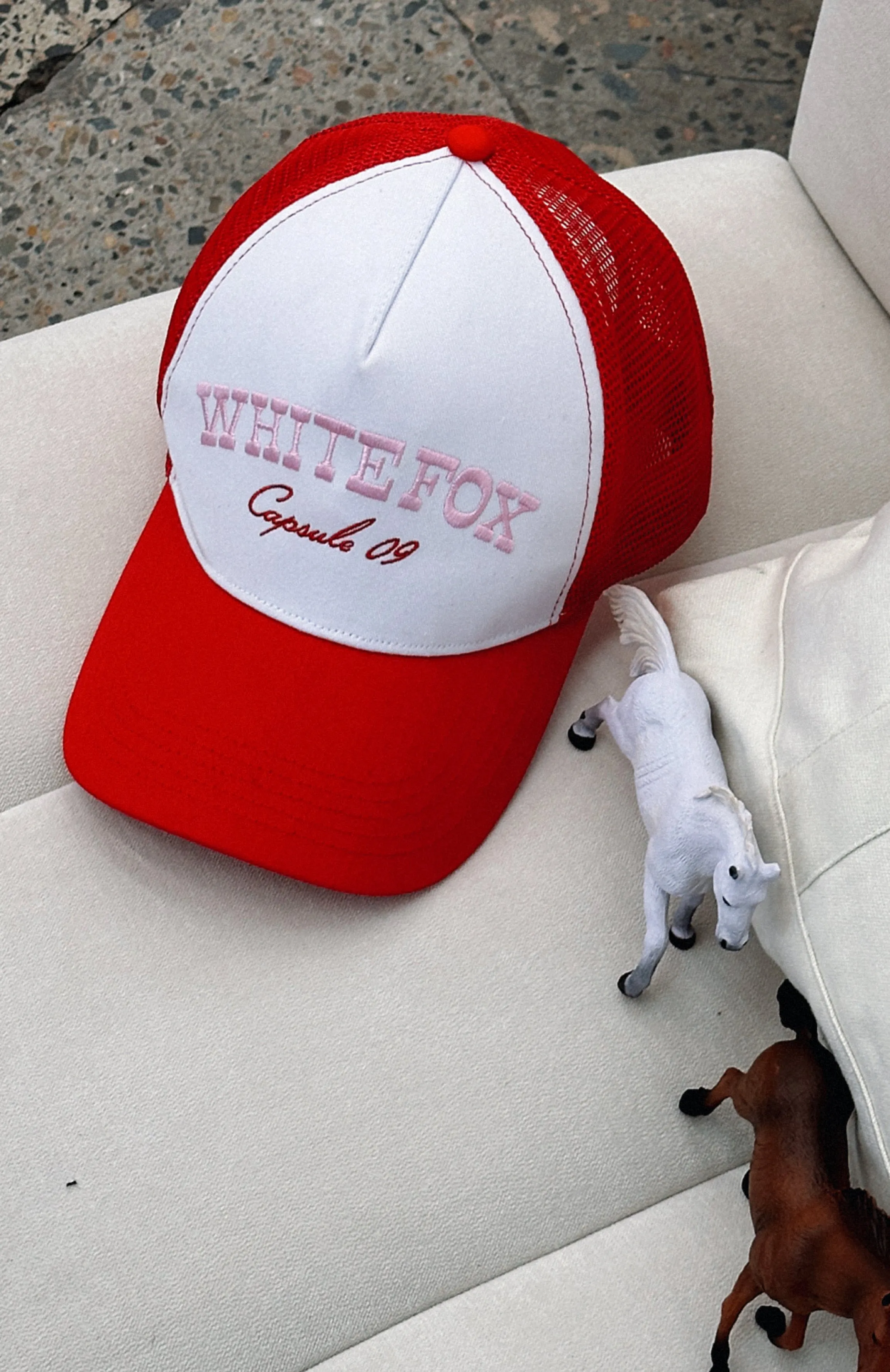 Capsule 9 Trucker Hat Red sold by White Fox Boutique product image thumbnail 5