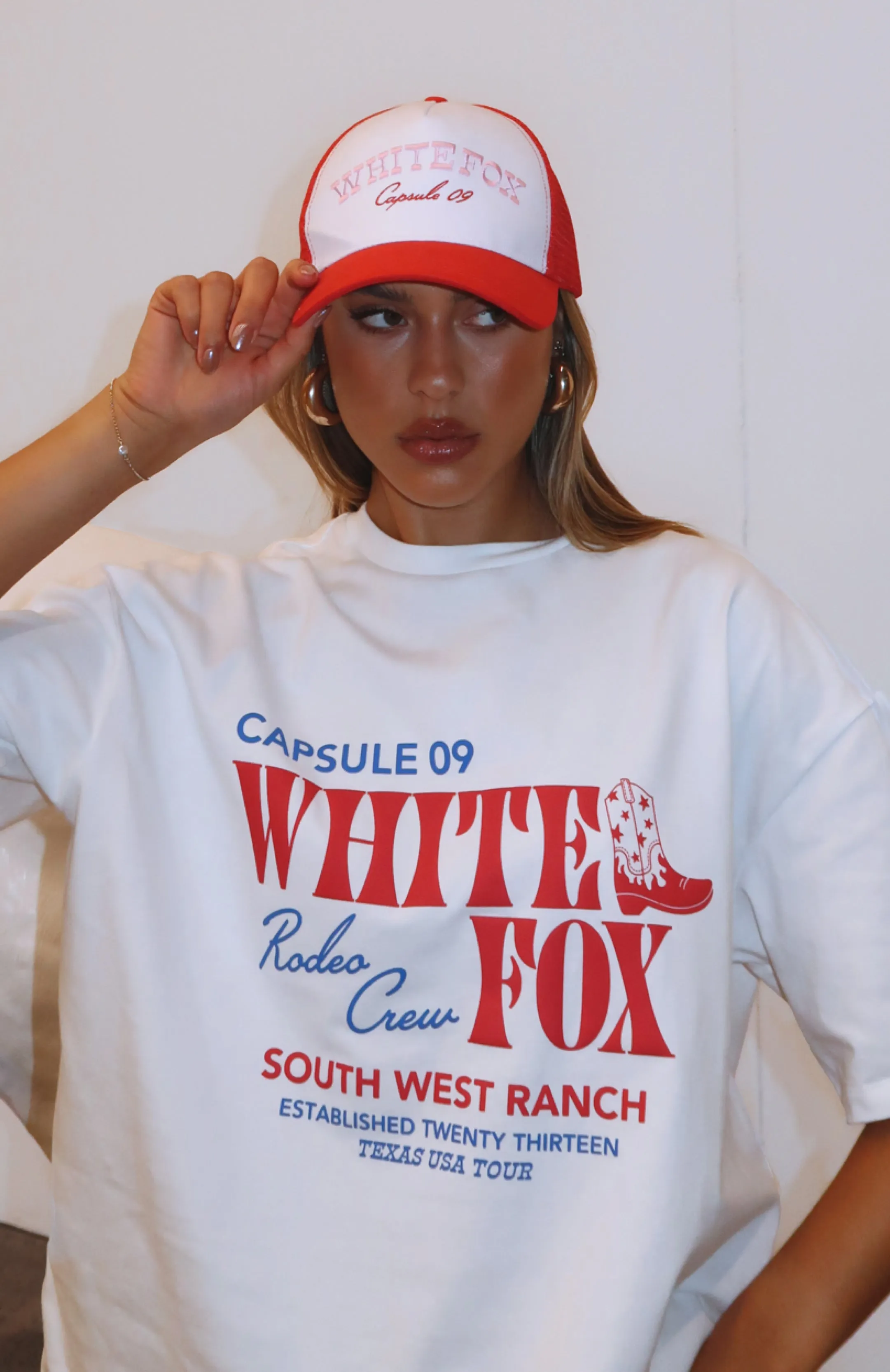 Capsule 9 Trucker Hat Red sold by White Fox Boutique