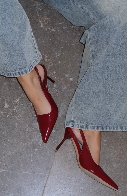 Tayte Slingback Heel Cherry Cola sold by White Fox Boutique