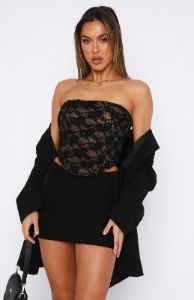 Midnight Dreams Bustier Black sold by White Fox Boutique