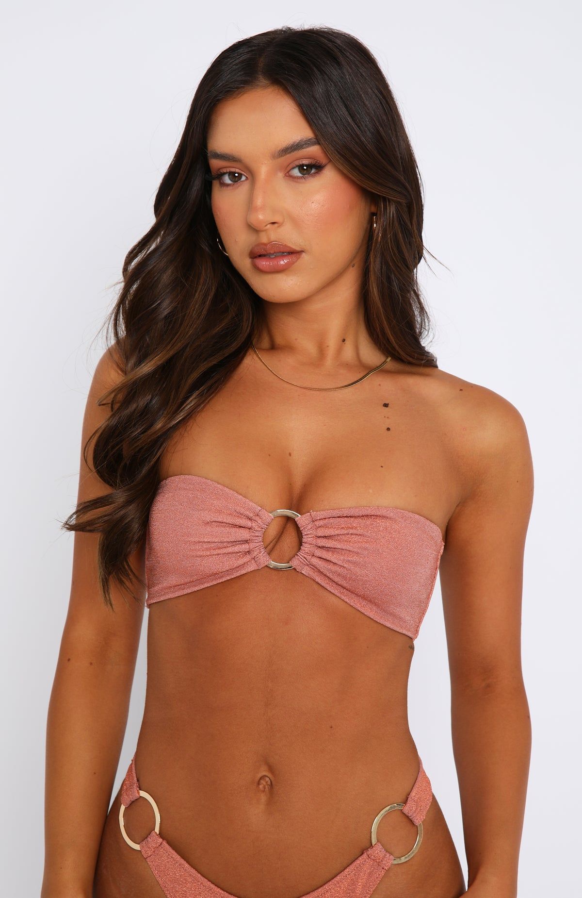 Thasos Bandeau Bikini Top Copper sold by White Fox Boutique product image thumbnail 2