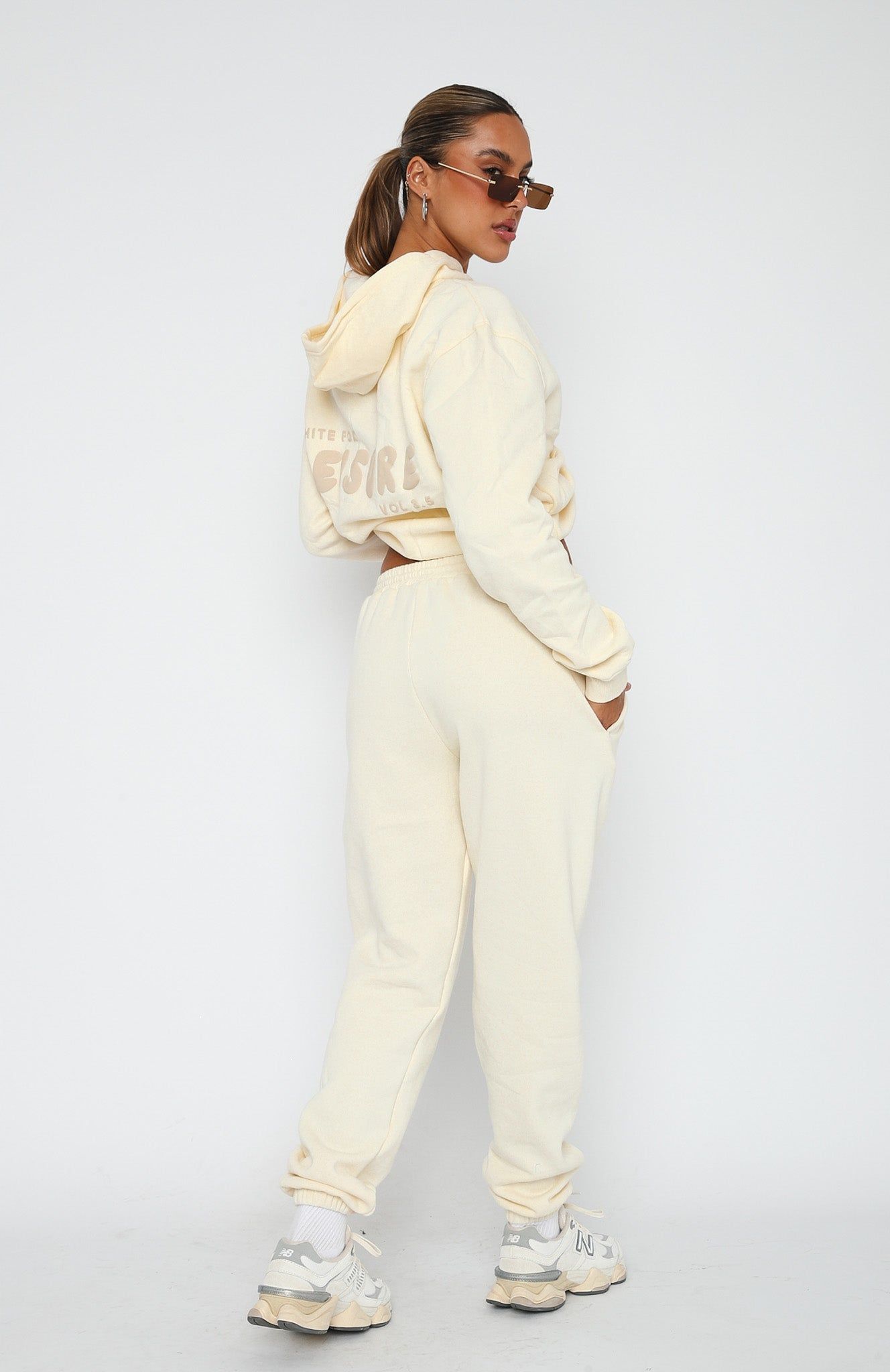Leisure Series Sweatpants Cream sold by White Fox Boutique product image thumbnail 4