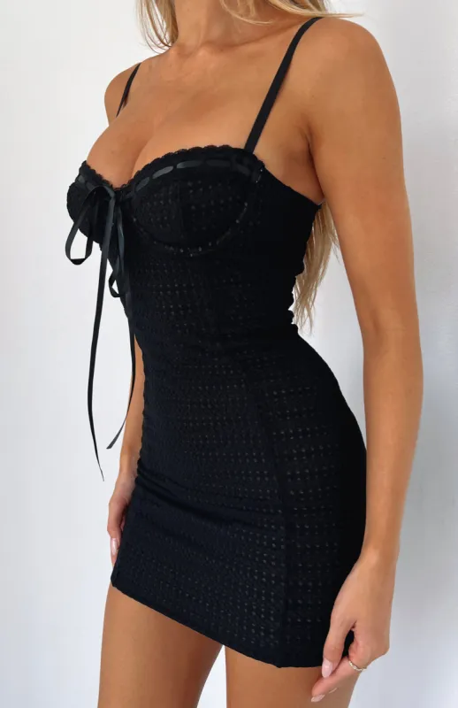 No Regrets Mini Dress Black sold by White Fox Boutique