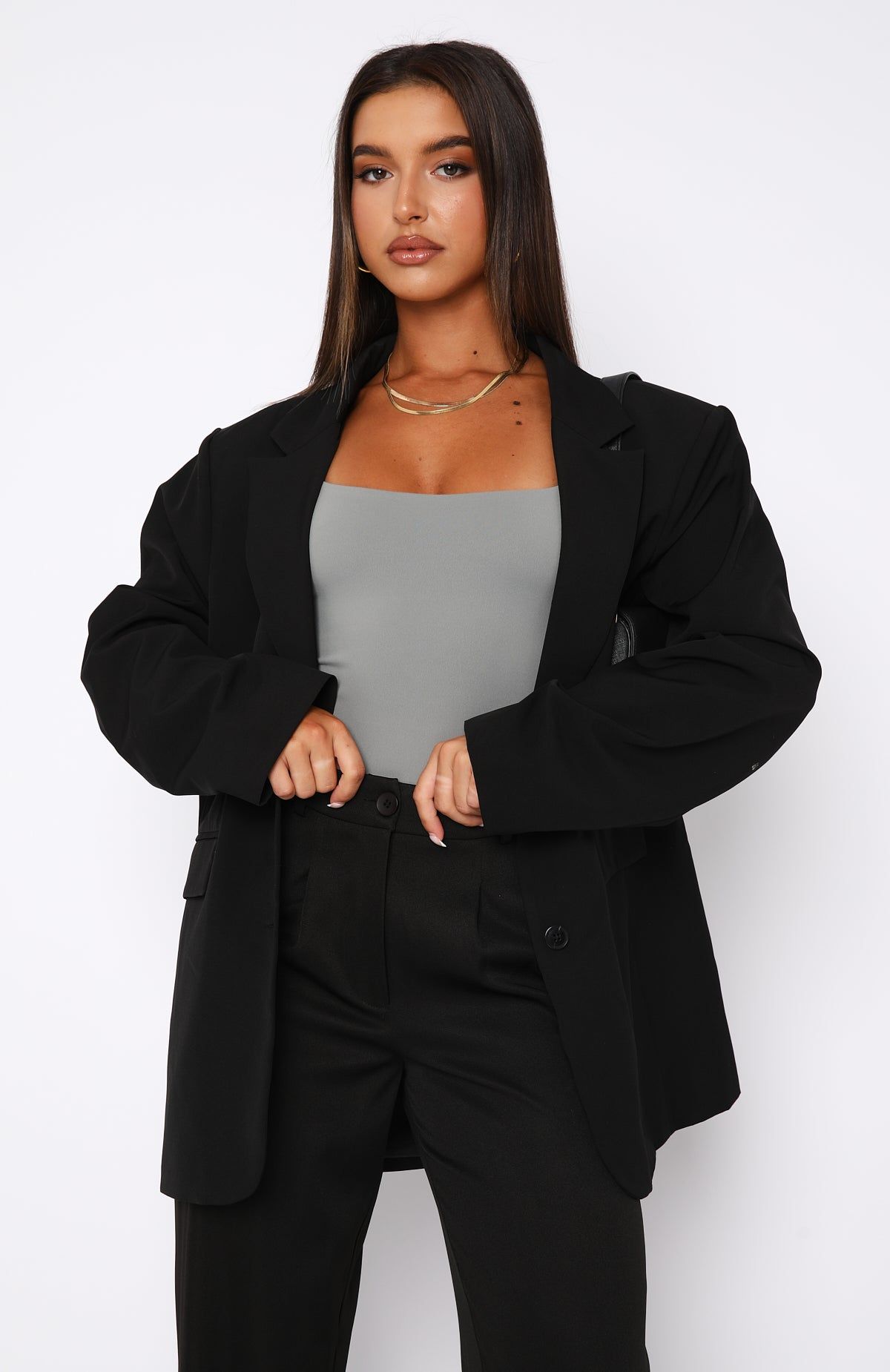 She's Going Out Bodysuit Grey sold by White Fox Boutique product image thumbnail 5