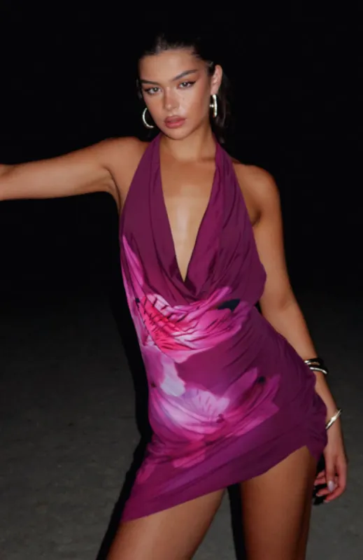 Straight Through Mini Dress Berry Lush sold by White Fox Boutique