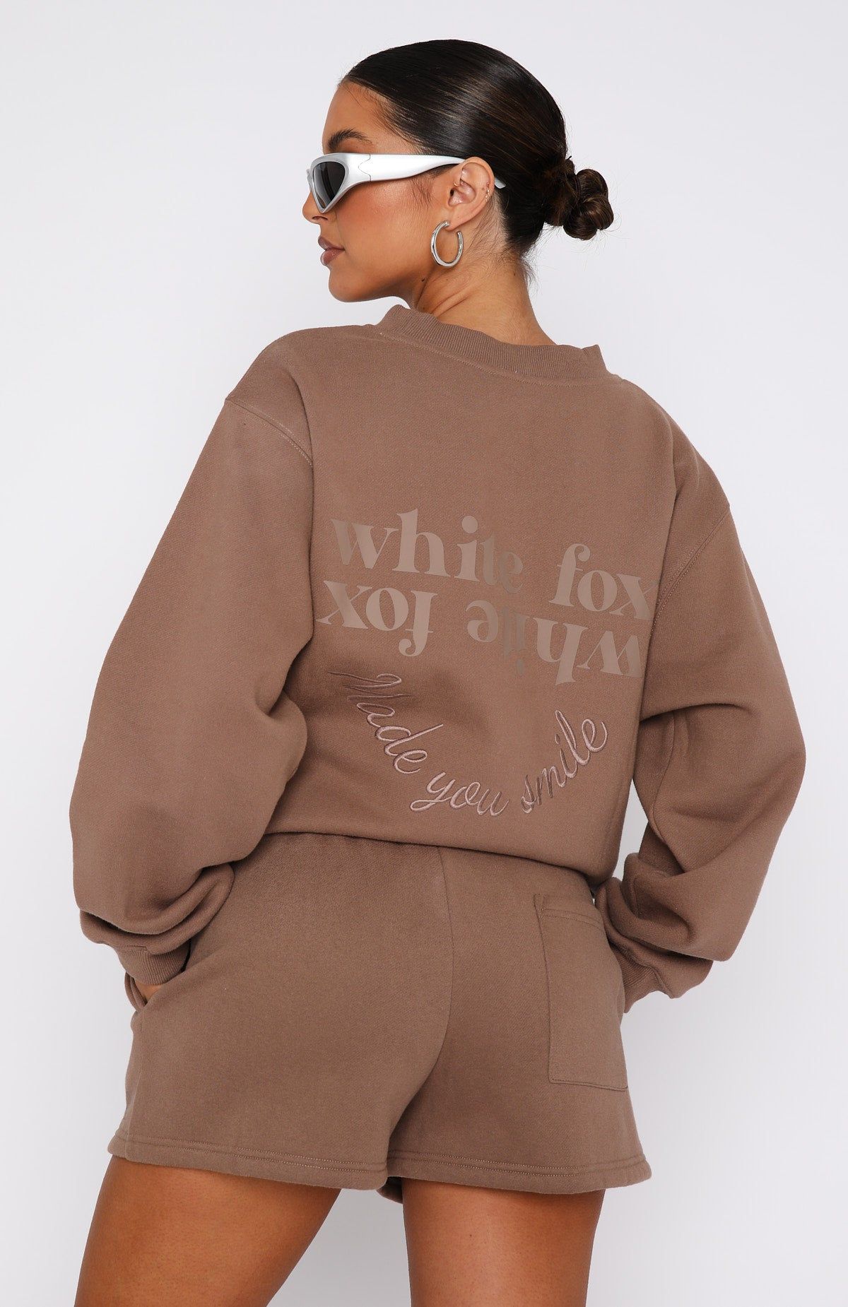 Made You Smile Oversized Sweater Mocha sold by White Fox Boutique product image thumbnail 4