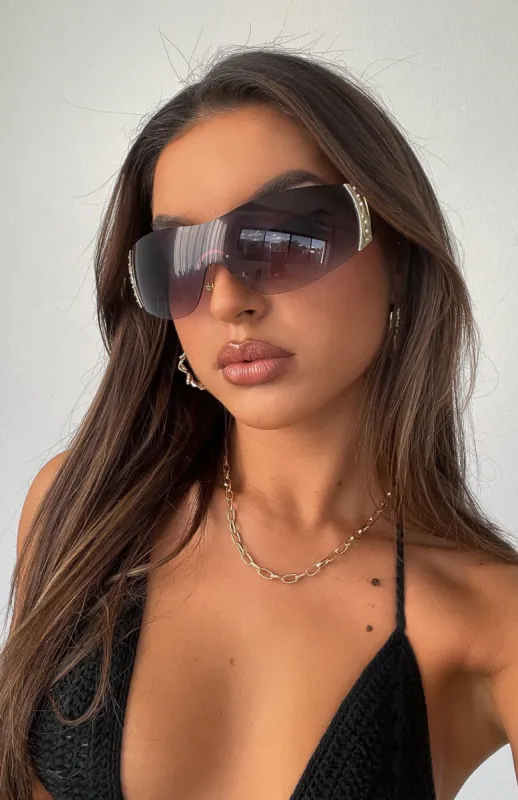 Zoey Sunglasses Black sold by White Fox Boutique