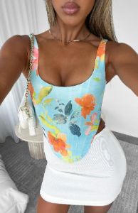 Saturday Sun Bustier Summer Sky sold by White Fox Boutique