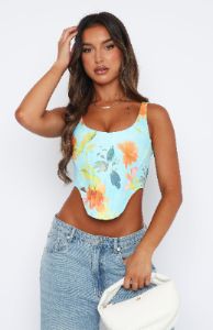 Saturday Sun Bustier Summer Sky sold by White Fox Boutique