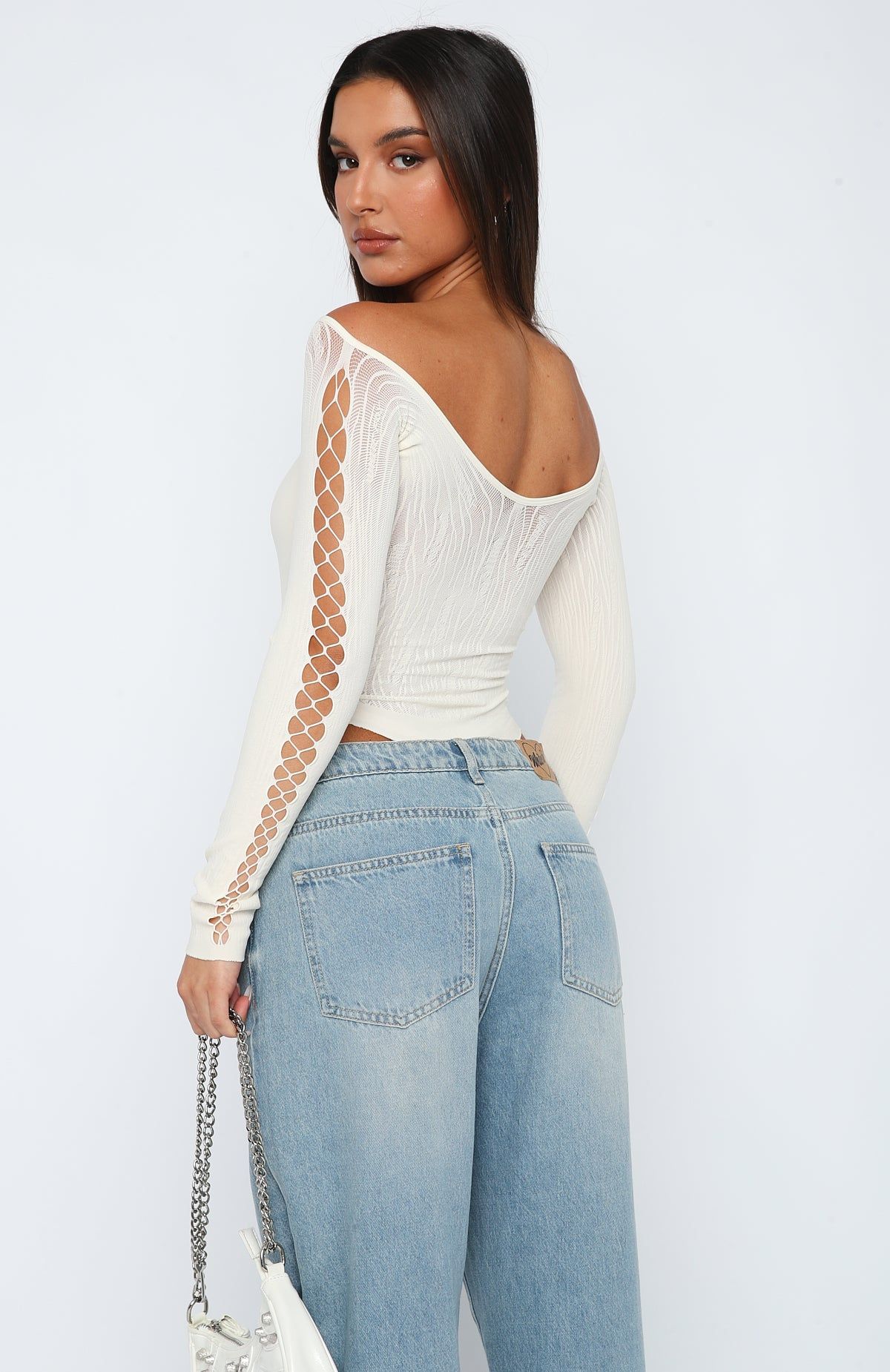 None Of Your Concern Bodysuit Snow sold by White Fox Boutique product image thumbnail 6