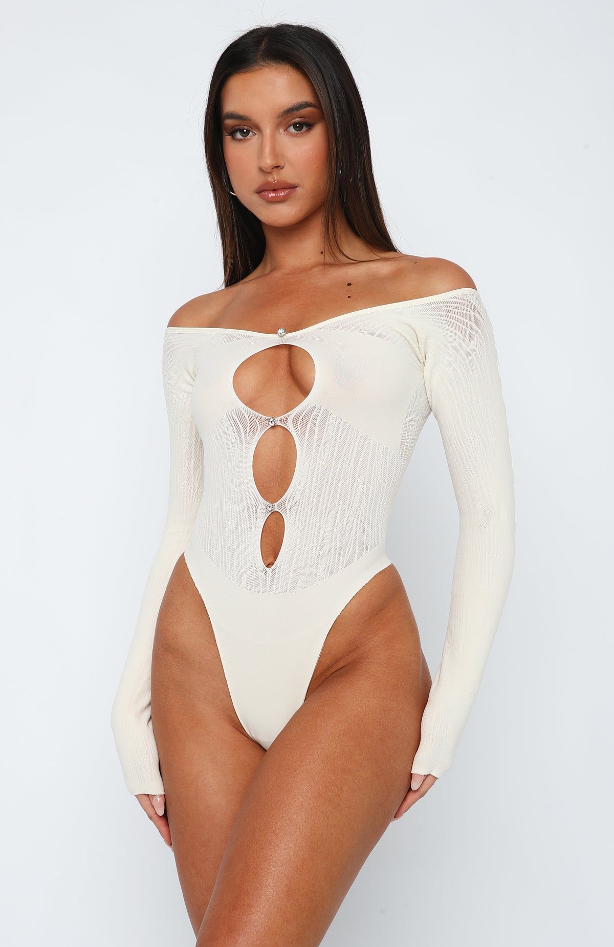 None Of Your Concern Bodysuit Snow sold by White Fox Boutique product image thumbnail 2