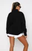 High Standard Zip Front Sweater Black sold by White Fox Boutique