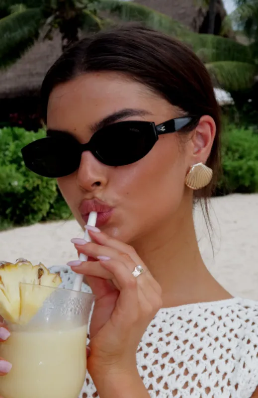 Lost Paradise Stud Earrings Gold sold by White Fox Boutique