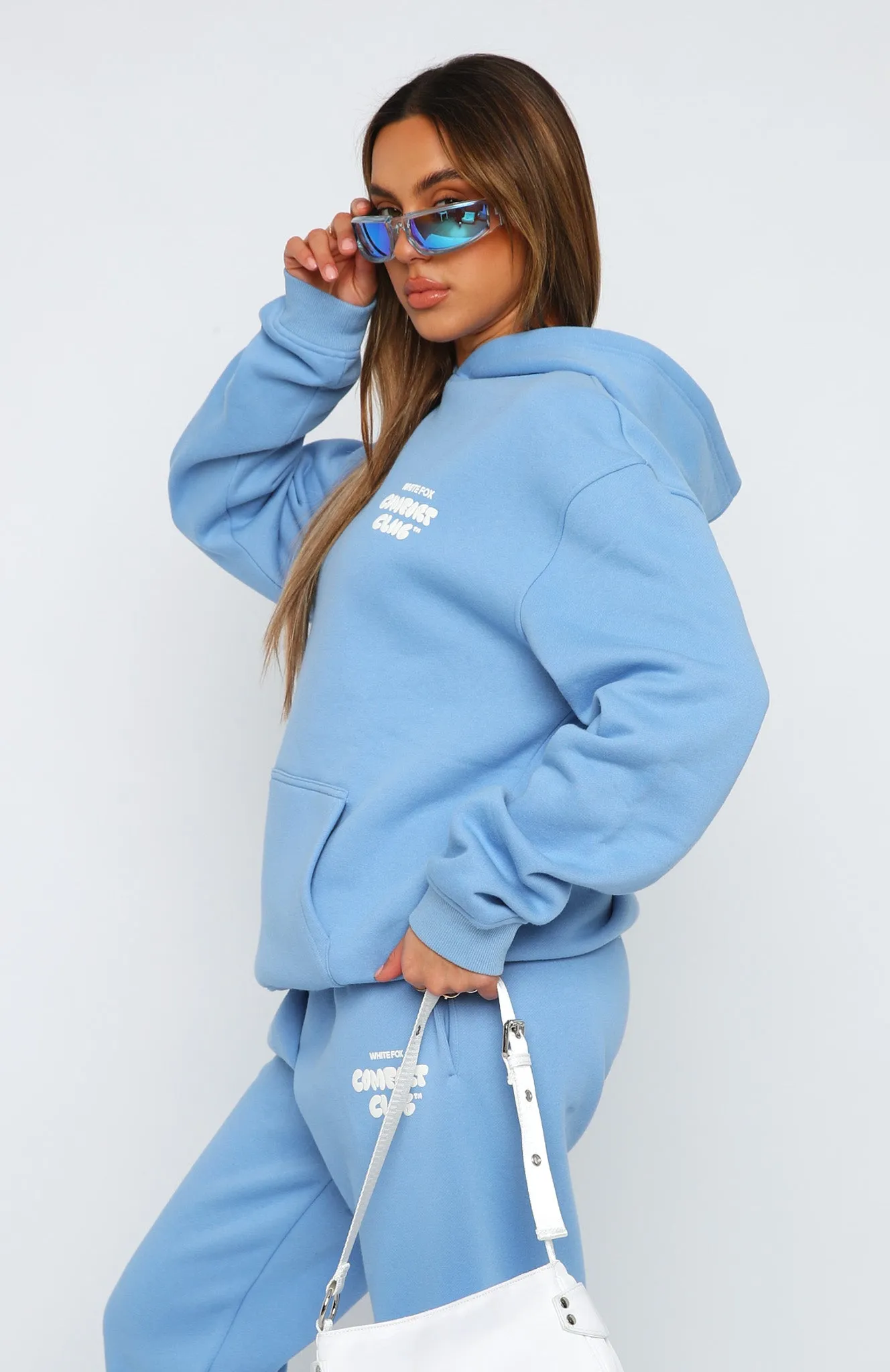 Comfort Club Oversized Hoodie Blissful Blue sold by White Fox Boutique product image thumbnail 4