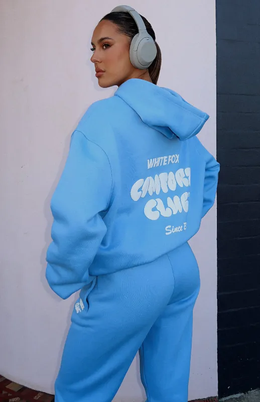 Comfort Club Oversized Hoodie Blissful Blue sold by White Fox Boutique