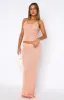 Star Shining Sequin Knit Maxi Skirt Peach sold by White Fox Boutique