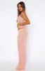 Star Shining Sequin Knit Maxi Skirt Peach sold by White Fox Boutique