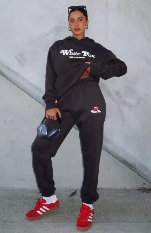 Twin Flame Sweatpants Charcoal sold by White Fox Boutique