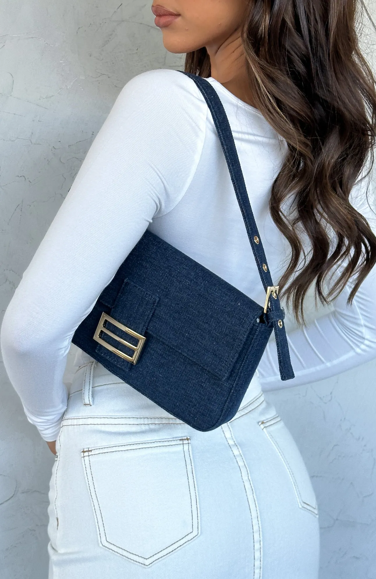 Monty Shoulder Bag Denim sold by White Fox Boutique