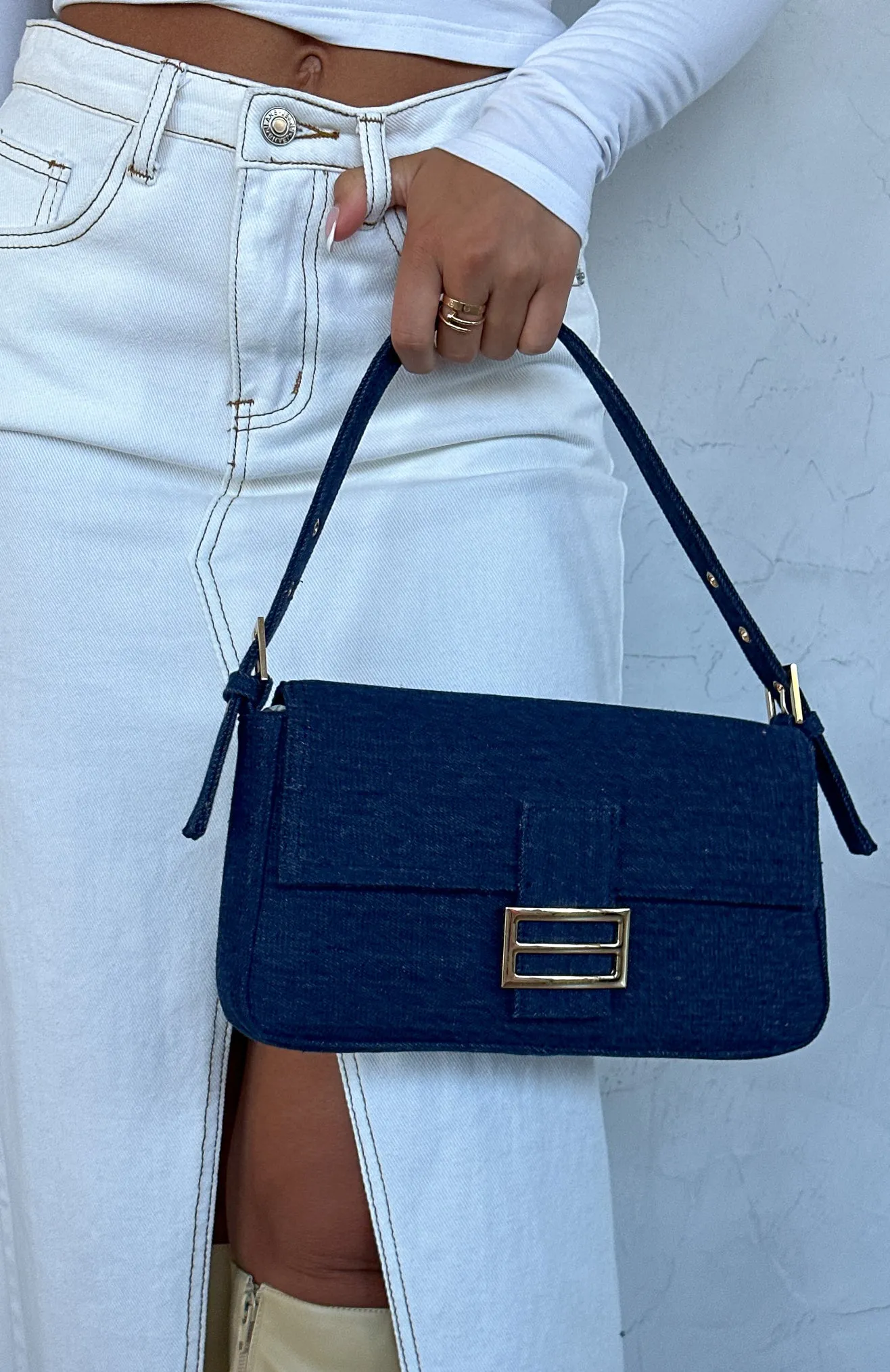 Monty Shoulder Bag Denim sold by White Fox Boutique product image thumbnail 3