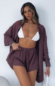 I've Got A Feeling Shorts Chocolate sold by White Fox Boutique