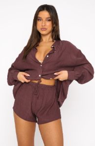 I've Got A Feeling Shorts Chocolate sold by White Fox Boutique