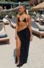 Ocean Oasis Sarong Black sold by White Fox Boutique